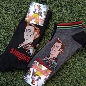 Ace Ventura Graphic Socks - Black and Gray